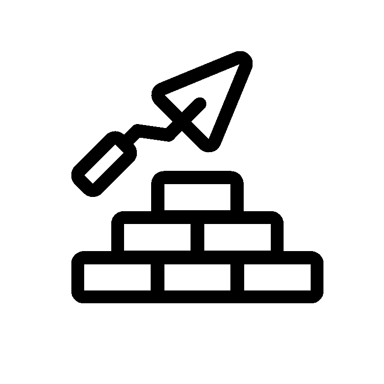 Brick laying icon